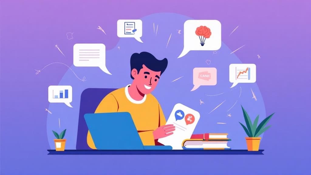 Smart flashcard learning interface